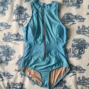 Next Aqua Zip-Front Women's One Piece Swimsuit